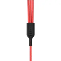 Data Cable Hoco U31 Benay Braided with Nylon Cord 3 in 1 USB to Micro-USB, Lightning, USB-C Red 1.2m