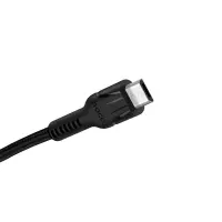 Data Cable Hoco U31 Benay Braided with Nylon Cord USB to Micro-USB 2.4A Black 1.2m