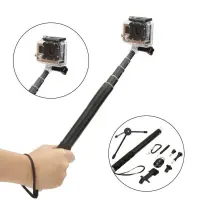 Selfie Stick Monopod Bluetooth LEDISTAR LDX-808 Suit for GoPro, Photograph Machines and Mobile Phones Extendible Black (Closed 36cm, with Extention 110cm )