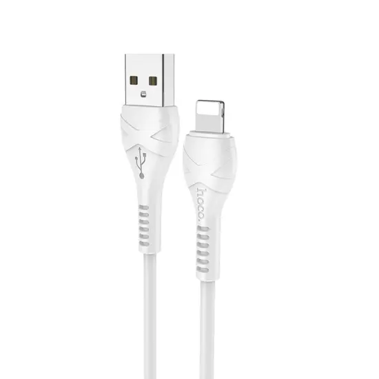 Data Cable Hoco X37 Cool Power USB to Lightning Fast Charging 2.4A White 1m