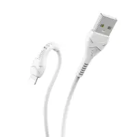 Data Cable Hoco X37 Cool Power USB to Lightning Fast Charging 2.4A White 1m