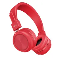 Wireless Stereo Headphone Hoco W25 Promise Red with microphone