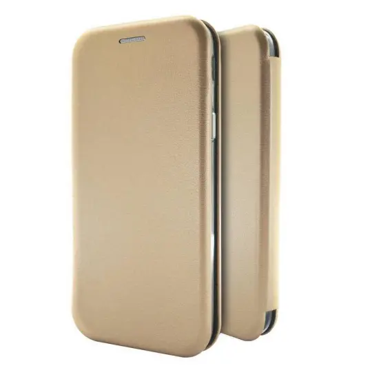 Book Case Ancus Magnetic Curve for Apple iPhone X / XS TPU Gold