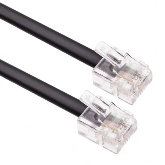 Telephone Cable RJ11 5m Black