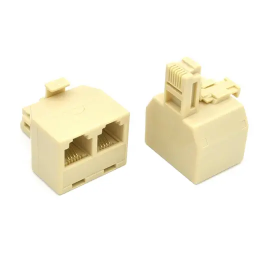 Telephone Socket Splitter RJ11 Jasper Male to 2x Female