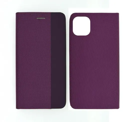 Book Case Ancus Magnetic Canvas for Apple iPhone 11 Pro Max TPU Purple