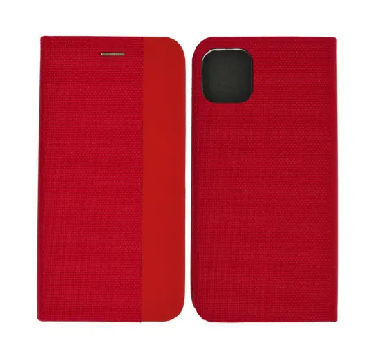 Book Case Ancus Magnetic Canvas for Apple iPhone 11 Pro TPU Red