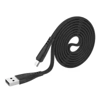 Data Cable Hoco X42 USB 2.4A Fast Charging to Micro-USB with Liquid Silicone Black 1m