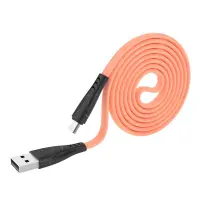 Data Cable Hoco X42 USB 2.4A Fast Charging to Micro-USB with Liquid Silicone Yellow 1m