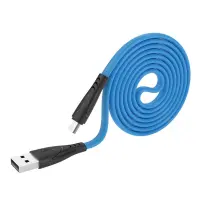 Data Cable Hoco X42 USB 2.4A Fast Charging to Micro-USB with Liquid Silicone Blue 1m