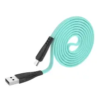 Data Cable Hoco X42 USB 2.4A Fast Charging to Micro-USB with Liquid Silicone Green 1m