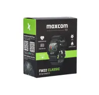 Maxcom Smartwatch FitGo FW22 Classic IP68 Black Silicon Band