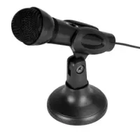 Computer Microphone Media-Tech MT393 Black with ON/OFF button and removable Desk Stand