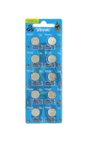 Buttoncell Vinnic G10 / AG10 / 189 / LR1130 / LR1131 / LR54  Pcs. 10 with Perferated Packaging