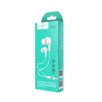 Hands Free Hoco M50 Daitiness Earphones Stereo 3.5mm  with Micrphone and Operation Control Button 1.2m White