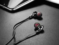 Hands Free Hoco M30 Glaring  Earphones Stereo 3.5mm Grey with Micrphone and Operation Control Button