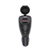 Car Charger Hoco Z34 Thunder with 2 USB Outputs 5V-3.1A Max, Extra Car Lighter Charg and Led Display Black