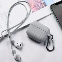 Case Hoco WB20 Fenix Liquid Silicone Protective Grey for Airpods Pro with Strap