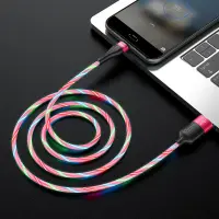 Data Cable Hoco U85 Charming night USB to Micro-USB 2.4A Red Streamer 1m