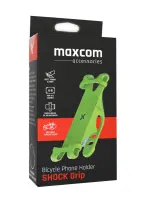 Bicycle Mount Maxcom Shock Grip for Smartphone Green that can be attached to Bikes and Scooters