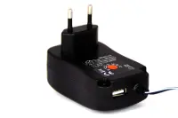 Universal Power Adapter Media-Tech MT6267 V2 1000mA with 6 Types of Plug and USB 2A Port Black for Tablets & Other Devices