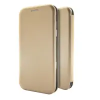 Book Case Ancus Magnetic Curve for Xiaomi Mi Note 10 Lite TPU Gold