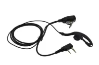 Hands Free Mono Ancus HiConnect with dual connector 2.5mm & 3.5mm with operating button for Walkie Talkie Black Bulk