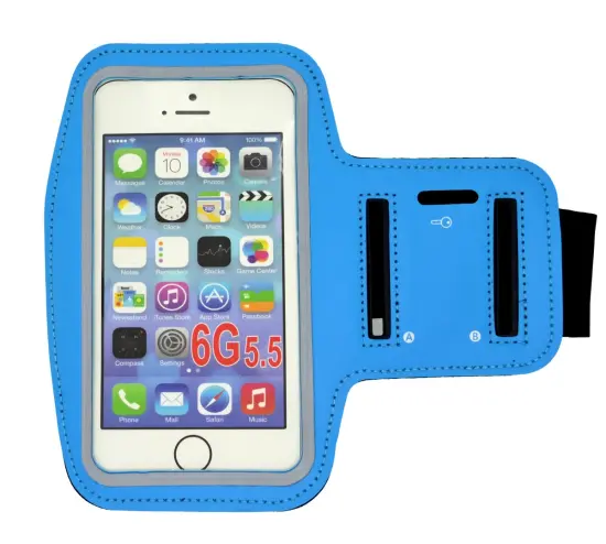 Case Armband Ancus Compatible with Devices up to 6.7" 8x15.5cm with key pocket Blue