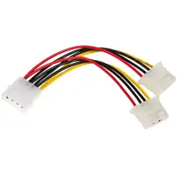 Adapter with Power Cable Akyga AK-CA-15 Molex Male / 2x Molex Female 2x 15cm