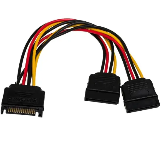 Adapter with Power Cable Akyga AK-CA-31 SATA Male / 2x SATA Female 2x 15cm