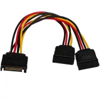 Adapter with Power Cable Akyga AK-CA-31 SATA Male / 2x SATA Female 2x 15cm