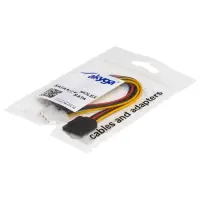 Adapter with Power Cable Akyga AK-CA-32 SATA Male / Molex Female / SATA Female 2x 15cm