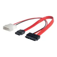 Adapter with Power Cable Akyga AK-CA-45 Slimline SATA Female / data SATA Female / Molex Male 2x 20cm