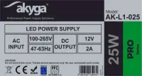 Power Supply LED Akyga AK-L1-025 12V / 2.0A 25W