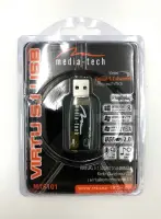 Audio Adaptor Media-Tech MT5101 2Χ3.5mm Female to USB Male Black