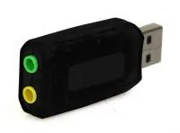 Audio Adaptor Media-Tech MT5101 2Χ3.5mm Female to USB Male Black