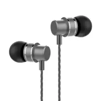 Hands Free Lenovo HF118 Earphones Stereo 3.5mm with Micrphone and Operation Control Buttons. Metal Black