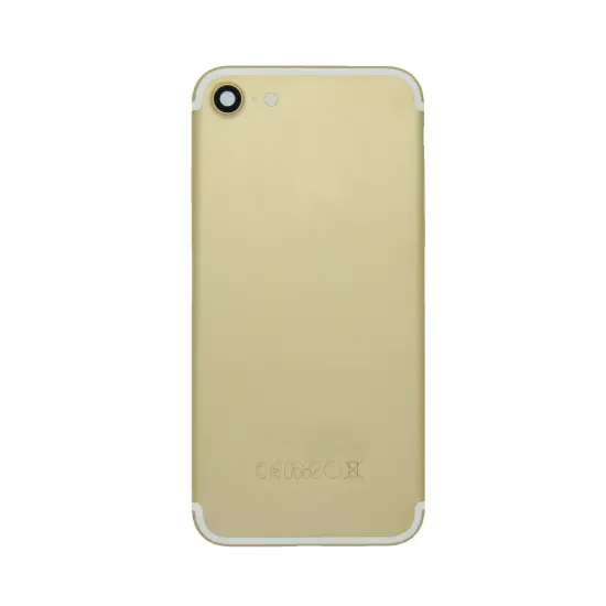 Battery Cover with Frame for Apple iPhone 7 Gold with Camera Lens, SIM Tray and External Keys OEM Type A