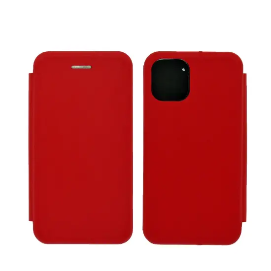 Book Case Ancus Magnetic Curve for Apple iPhone 12 Mini TPU Red