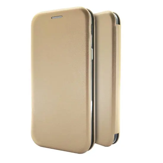 Book Case Ancus Magnetic Curve for Apple iPhone 12 Pro Max TPU Gold