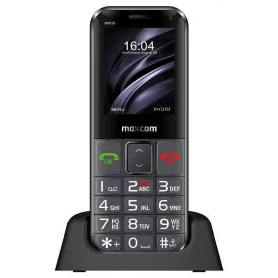 Maxcom MM730 2.2" with Large Buttons & Backlight, Bluetooth, Radio, Camera and Emergency Button Black