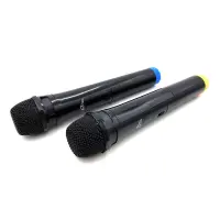 Dual Wireless Microphone Media-Tech MT395 Accent Pro Black with USB Receiver for Karaoke Speakers and Other Audio Devices