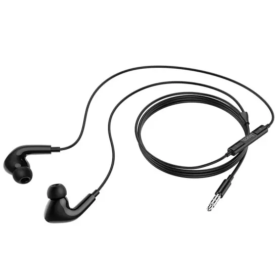 Hands Free Hoco M1 Pro Original Series Earphones Stereo 3.5mm Black with Micrphone and Operation Control Button