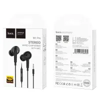 Hands Free Hoco M1 Pro Original Series Earphones Stereo 3.5mm Black with Micrphone and Operation Control Button