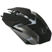 Wired Mouse iMICE V6 Gaming 6D with 7 Buttons, 3200 DPI, Multimedia and LED Lightning. Black-Grey