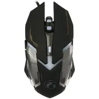 Wired Mouse iMICE V6 Gaming 6D with 7 Buttons, 3200 DPI, Multimedia and LED Lightning. Black-Grey