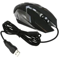 Wired Mouse iMICE V6 Gaming 6D with 7 Buttons, 3200 DPI, Multimedia and LED Lightning. Black-Grey