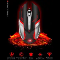 Wired Mouse iMICE V8 Gamer 6D with 6 Buttons, 4800 DPI, Multimedia and LED Lightning. Black-Grey