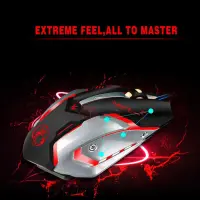 Wired Mouse iMICE V8 Gamer 6D with 6 Buttons, 4800 DPI, Multimedia and LED Lightning. Black-Grey