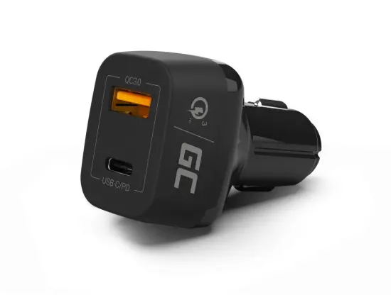 Car Charger Green Cell CAD33 PowerRide 54W 3xUSB 18W Ultra Charge 54W 3.6-6V/3A,6-9V/2A,9-12V/1.5A με Backlight